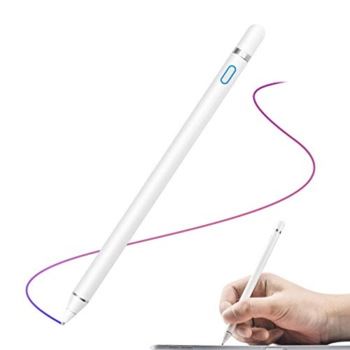 Stylus Pens for Touch Screens,Stylus Pencil Compatible for Apple,Active Pencil Smart Digital Pens Fine Point Stylist Compatible with iPhone iPad Pro Air Mini and Other Tablets (White)