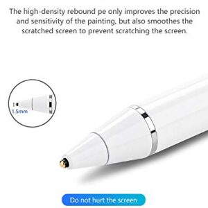 Stylus Pens for Touch Screens,Stylus Pencil Compatible for Apple,Active Pencil Smart Digital Pens Fine Point Stylist Compatible with iPhone iPad Pro Air Mini and Other Tablets (White)