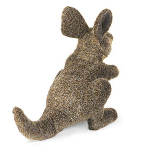 Folkmanis Small Kangaroo Hand Puppet, Brown; Tan, 1 EA