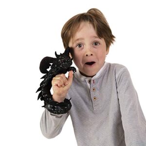 Folkmanis Dragon Wristlet Finger Puppet Black; Red-brown, 1 EA