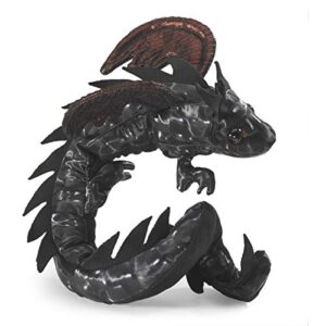 Folkmanis Dragon Wristlet Finger Puppet Black; Red-brown, 1 EA