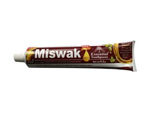 essential palace (pack of 6) organic miswak herbal whitening toothpaste - refreshing- with moringa oil, cinnamon oil, miswak extract, olive oil & honey- 100% fluoride free & vegetable base - 6.5 oz