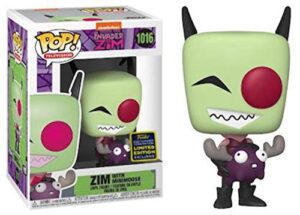 funko pop! television invader zim with minimoose figure (sdcc 2020 exclusive)