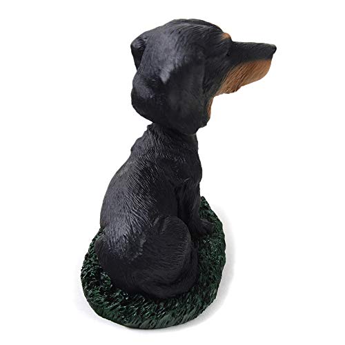 Animal Den Dachshund Black/Tan Dog Bobblehead Figure for Car Dash Desk Fun Accessory