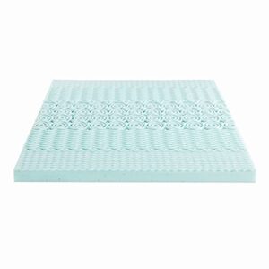 Mellow 4 Inch 5-Zone Memory Foam Mattress Topper, Cooling Gel Infusion, Full