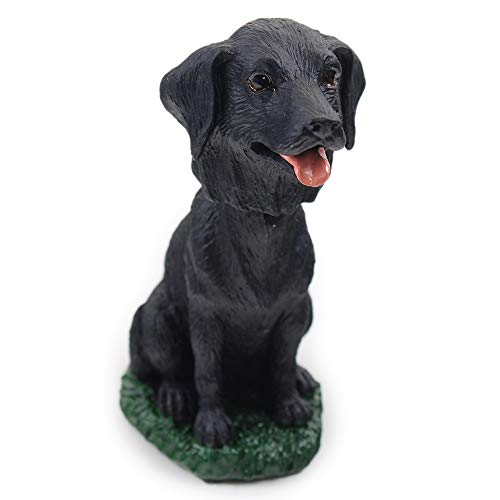 Animal Den Black Lab Dog Bobblehead Figure for Car Dash Desk Fun Accessory