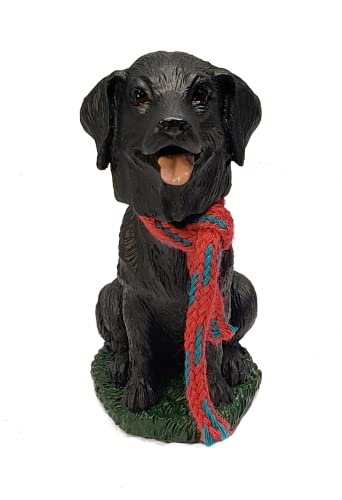 Animal Den Black Lab Dog Bobblehead Figure for Car Dash Desk Fun Accessory