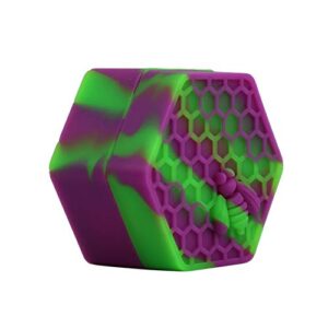 SZBS Silicone Wax Container 1pc 26ml Purple/Green Hexagon Non Sitck Sotrage Jar