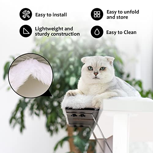 Topmart Window Sill Cat Perch,Kitty Sill,Cat Window Perch for Large Cats,Cat Window Seat,Cat Shelf for Window Sill,Window Cat Bed,Pet Window Perch Shelf