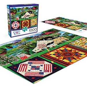 Buffalo Games - Charles Wysocki - The Quiltmaker Lady - 1000 Piece Jigsaw Puzzle, Green