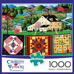 Buffalo Games - Charles Wysocki - The Quiltmaker Lady - 1000 Piece Jigsaw Puzzle, Green