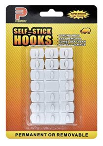 self adhesive hooks wall hook heavy duty waterproof for bathroom kitchen coat towel robe hanger (white 20 pack)