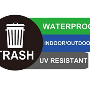 4"x4" Recycle Sticker Sign Trash Can Decal - 12 Recycling Trash Bin Labels Waterproof Organize & Coordinate Garbage Waste from Recycling (Recycle Trash, 4 inch)