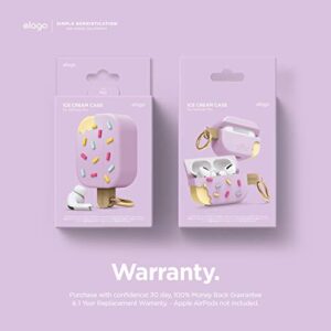 elago Ice Cream AirPods Pro Case with Keychain Designed for Apple AirPods PRO Case (Blueberry)