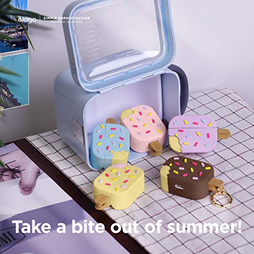 elago Ice Cream AirPods Pro Case with Keychain Designed for Apple AirPods PRO Case (Blueberry)