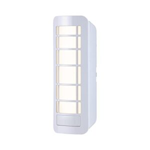energizer wall sconce, battery operated modern lamp, nightlights, stick anywhere, wireless motion activated led light fixture for hallway, aisle, kitchen, lobby, bathroom, 40644, white