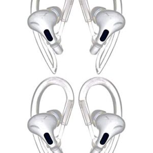 ALXCD Earhooks Replacement for Air Pods Pro, Anti-Slip Over-Ear Soft TPU Earhook [Anti Slip][Anti Lost], Compatible with Air Pods Pro, 2 Pairs, Clear