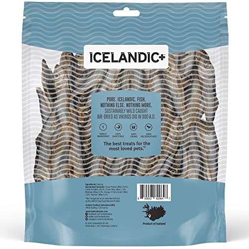 Icelandic+ Plus Herring Whole Fish Dog Treat 9-oz Bag