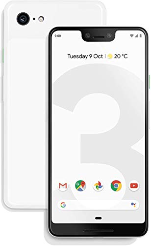 Google Pixel 3 XL (64GB, 4GB RAM) 6.3" QHD+, IP68 Water Resistant, Snapdragon 845, GSM/CDMA Factory Unlocked (AT&T/T-Mobile/Verizon/Sprint) Clearly White