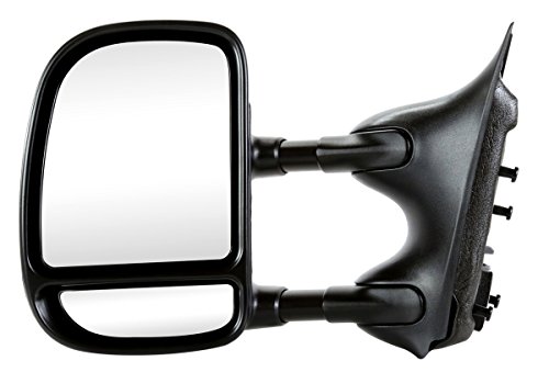 AutoShack KAPFO1320226 Driver Towing Mirror Manual Black Textured Non-Heated Manual Folding Replacement for 1999-2007 Ford F-250 Super Duty F-350 Super Duty 2000-2005 Excursion 5.4L 6.0L 6.8L 4WD RWD