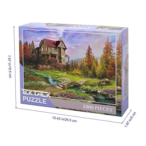 Tektalk 1000 Pieces Jigsaw Puzzles for Teens & Adults (Mountain Cabin)