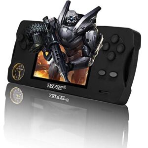 handheld game console, retro games with 32g tf card built-in 480 old school games 3.5-inch screen support for connecting tv & two players 1800mah rechargeable battery present for kids（black）
