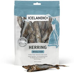 Icelandic+| All-Natural Cat Treats| Whole Fish Herring, 1.5 oz., Grey