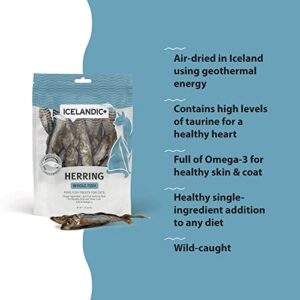 Icelandic+| All-Natural Cat Treats| Whole Fish Herring, 1.5 oz., Grey