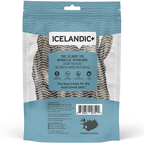 Icelandic+| All-Natural Cat Treats| Whole Fish Herring, 1.5 oz., Grey