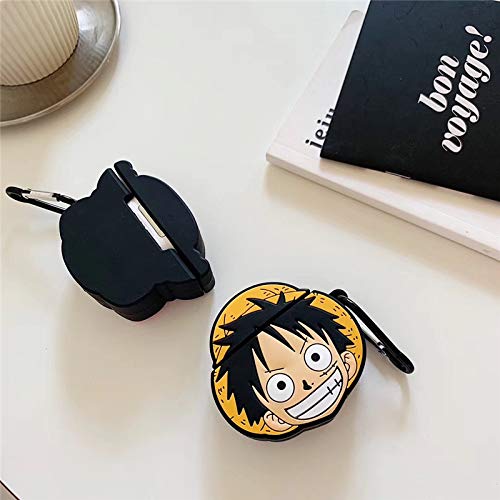 BONTOUJOUR Case Compatible with AirPods 1/2, Creative Anime Hat Hero Boy Earphone Case, Stylish Silicone Earphone Protection Skin for AirPods 1/2 +Hook