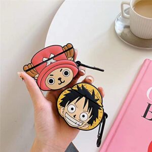 BONTOUJOUR Case Compatible with AirPods 1/2, Creative Anime Hat Hero Boy Earphone Case, Stylish Silicone Earphone Protection Skin for AirPods 1/2 +Hook