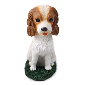 animal den cavalier king charles spaniel bobblehead brown dog figure for car dash desk fun accessory