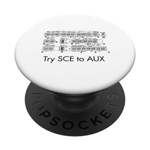 try sce to aux apollo space race rocket science astronaut popsockets popgrip: swappable grip for phones & tablets