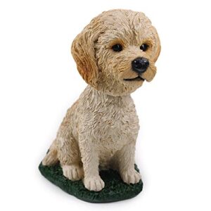 animal den labradoodle dog bobblehead figure for car dash desk fun accessory