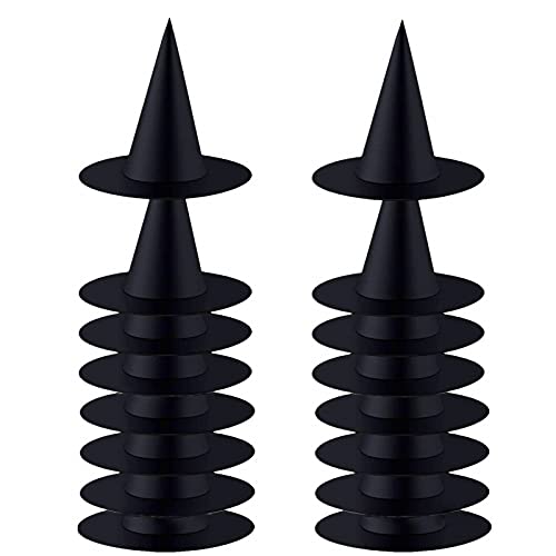 Virtue morals 16 Pieces Halloween Witch Hat Halloween Decorations Witch Hat Halloween Party Decoration Hats