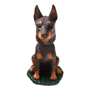 animal den doberman pinscher red dog bobblehead figure for car dash desk fun accessory