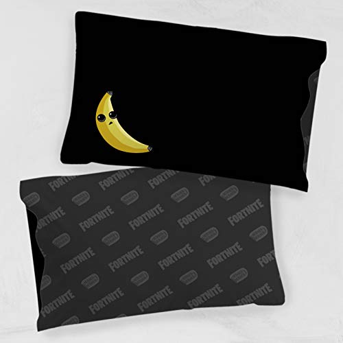 Jay Franco Fortnite Peely Nana 1 Single Pillowcase - Double-Sided Super Soft Bedding Features Agent Peely