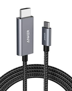 anker usb c to hdmi cable for home office 6ft, type c to hdmi adapter cable 4k 60hz for macbook pro 2020, ipad pro 2020, samsung galaxy s20/ s10, dell xps 13/ 15, and more [thunderbolt 3 compatible]