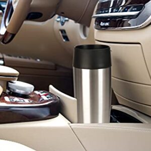 Emsa N20131 Travel Mug Thermo/Insulated Stainless Steel 0.5 Litres Hot 4 Hours Cold 8 Hours BPA Free 100% Leak Proof Dishwasher Safe 360° Drinking Opening Grey