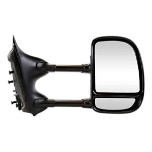 autoshack kapfo1321226 passenger towing mirror manual black textured non-heated manual folding replacement for 1999-2006 2007 ford f-250 super duty f-350 super duty 5.4l 6.0l 6.8l 7.3l v8 4wd rwd