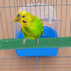 PINVNBY Parrot Bath Box Bird Bathtub Parakeet Bathing Tube with Bird Perches Stand Paw Grinding Cage Accessories Ideal for Small Brids Lovebirds Canary Finches(3 PCS Random Color)