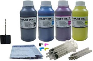 nd 4x250ml pigment refill ink for hp 962 officejet pro 9010, 9015, 9016, 9018, 9020, 9025 and premier pro 9012