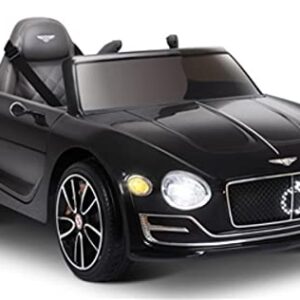 Rock Wheels Licensed Bentley EXP12 Kids Ride on Toy Car, 12V Battery Powered Children Electric 4 Wheels w/Parent Remote Control, Foot Pedal, 2 Speeds, Music, Aux, LED Headlights (Black)