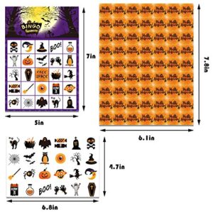 GEGEWOO Halloween Bingo Game Cards for Kids 24 Players Halloween Party Game for School Classroom Family Activities Halloween Party Favors Supplies