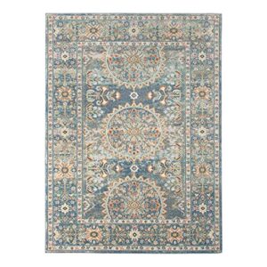 amer rugs area rug - room rug for farmhouse, living room, bedroom, kitchen & home decor - luxury polyester & polypropylene power loom carpet - boho, persian, oriental, classic, vintage & industrial