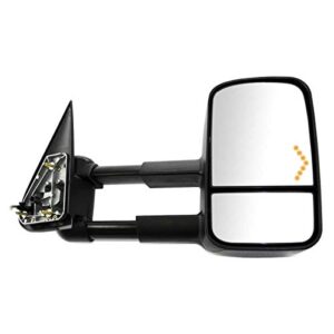 AutoShack KAPGM1321355 Passenger Towing Mirror Power Black Textured Heated Manual Folding Replacement for 2007 Chevrolet Silverado 1500 Classic Silverado 2500 HD Classic 2007 GMC Sierra 1500 Classic