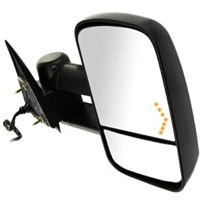 AutoShack KAPGM1321355 Passenger Towing Mirror Power Black Textured Heated Manual Folding Replacement for 2007 Chevrolet Silverado 1500 Classic Silverado 2500 HD Classic 2007 GMC Sierra 1500 Classic