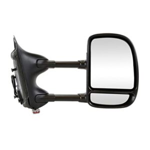 autoshack kapfo1321227 passenger towing mirror power black textured non-heated manual folding replacement for 1999-2007 ford f-250 super duty f-350 super duty 2000-2005 excursion 5.4l 6.0l v8 4wd rwd