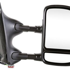 AutoShack KAPFO1321227 Passenger Towing Mirror Power Black Textured Non-Heated Manual Folding Replacement for 1999-2007 Ford F-250 Super Duty F-350 Super Duty 2000-2005 Excursion 5.4L 6.0L V8 4WD RWD