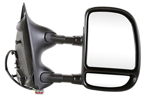 AutoShack KAPFO1321227 Passenger Towing Mirror Power Black Textured Non-Heated Manual Folding Replacement for 1999-2007 Ford F-250 Super Duty F-350 Super Duty 2000-2005 Excursion 5.4L 6.0L V8 4WD RWD